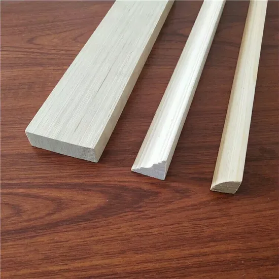 Solid Natural Wood Baseboard for Wall and Floor Corner