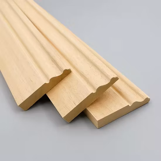 Solid Natural Wood Baseboard for Wall and Floor Corner