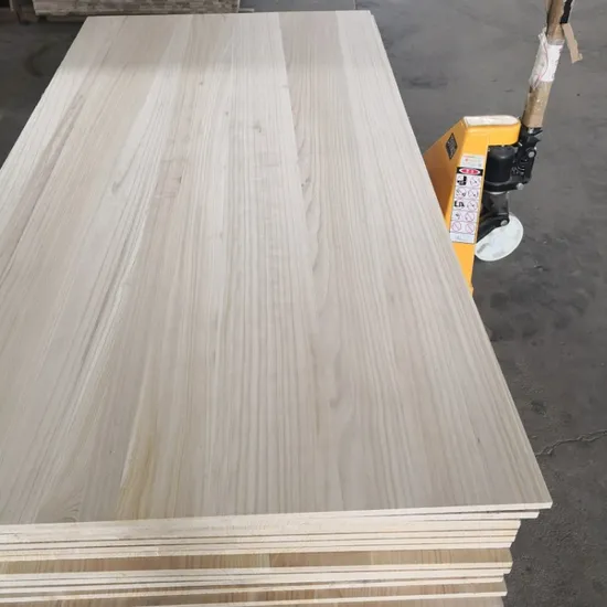 Paulownia Solid Wood Finger Joint Board/Edge Glued Panel/Worktop/Countertop/Benchtop Board Baseboard Skirting Board Trim Mouding Decoration Line Millwork Timber