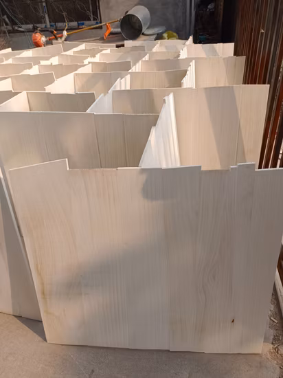 フィンガージョイント固体HPL固体合板エッジ接着ブロックボード棺として中国桐木板家具用ジョイント木材積層板